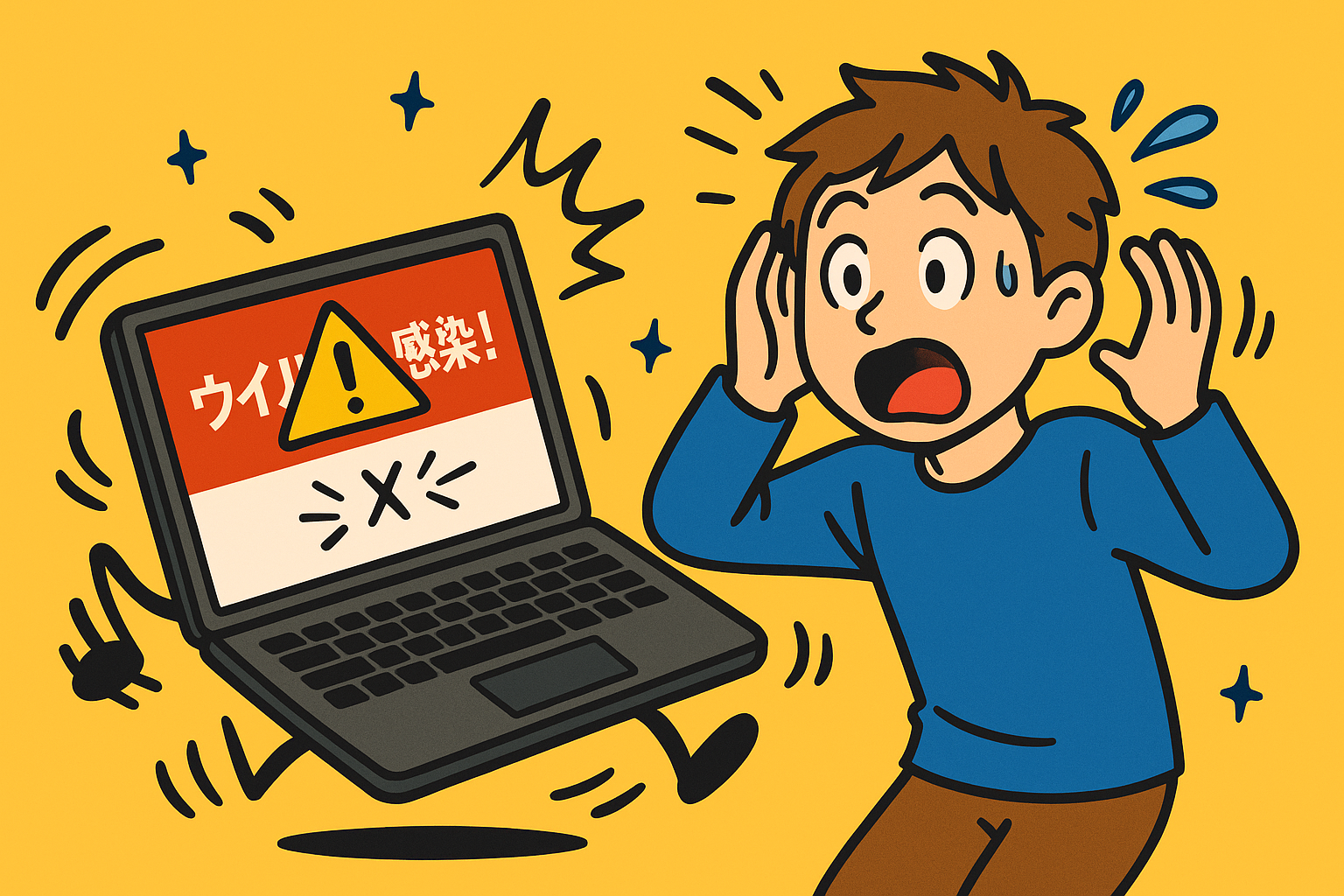 フェイクアラートに驚く人