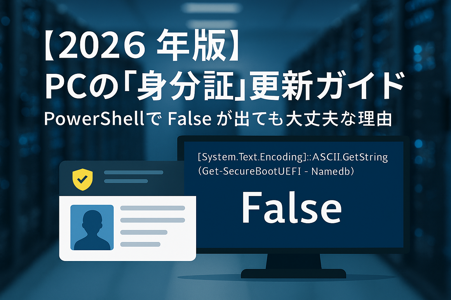 【2026年6月期限】Secure Boot証明書更新(Windows UEFI CA 2023)確認方法|Falseでも慌てないガイド ...